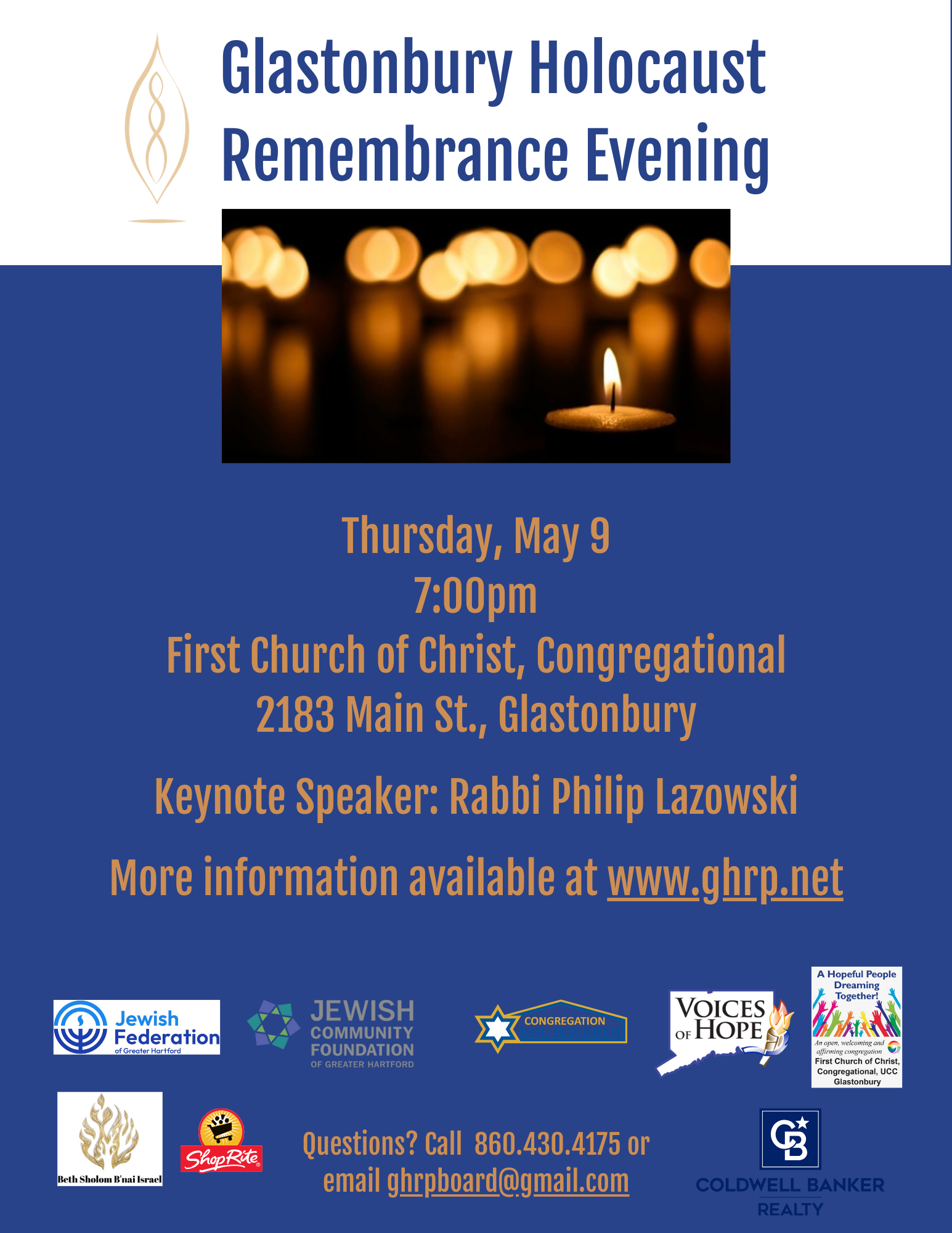 Glastonbury Holocaust Remembrance Day Commemoration